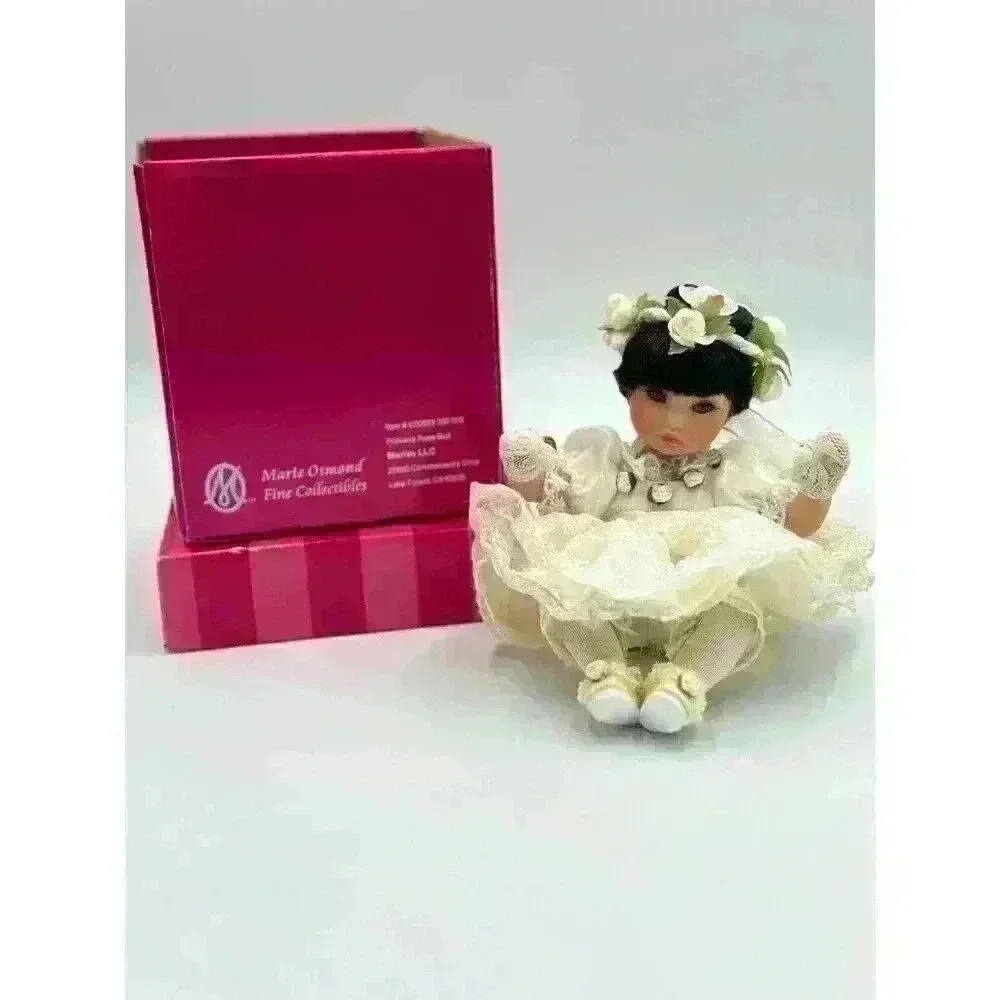 Marie Osmond Fine Collectibles Princess Rose Bud 6 inch Asian Bridal Doll COA